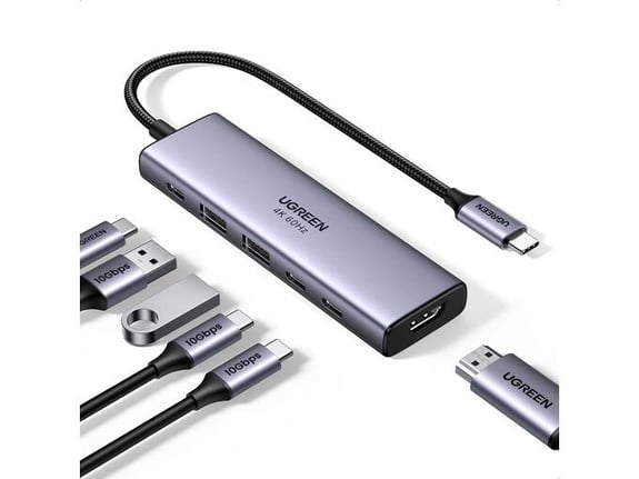 UGREEN 6v1 priklopna postaja s 100W PD USB-C vhodom, 35999