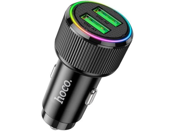 HOCO avtomobilski polnilec NZ14 Guerrero, 36 W, QC, 2x USB-A