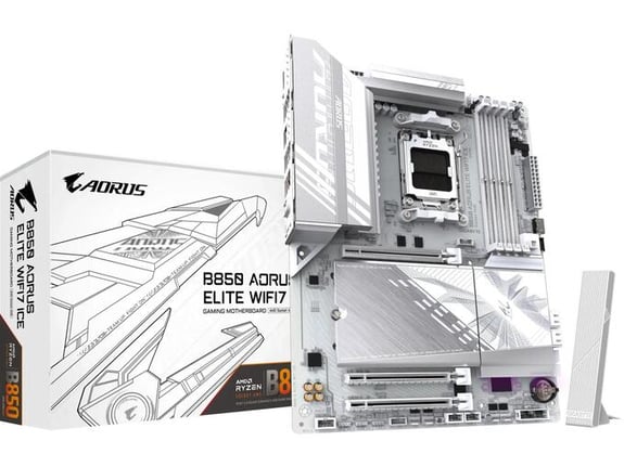 GIGABYTE matična plošča B850 AORUS ELITE WIFI7 ICE, AM5, ATX, WiFi 7, Bluetooth