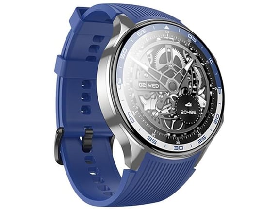 HOCO pametna športna ura Y24 Amoled ekran, MP3, MP4 video (s funkcijo klicanja) - srebrna z modrim paščkom