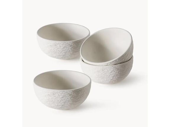 MIAMIO skleda Oasis, keramika, bela, 750 ml, 4 kos