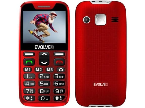 Evolveo GSM aparat EasyPhone XR, rdeče barve