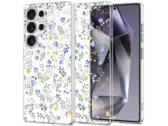 ONASI ovitek Clear Case Aurora Flower za Samsung Galaxy S25 Ultra 5G, prozorna