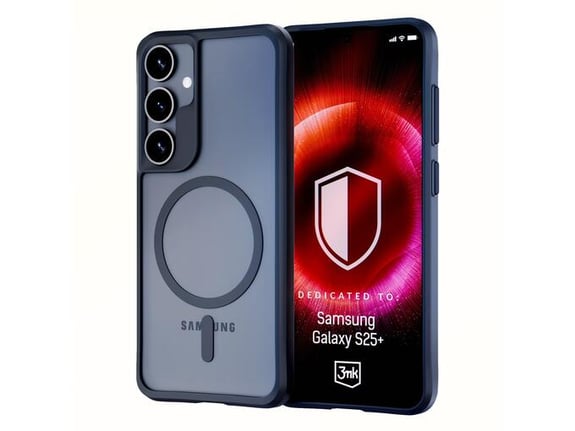 3MK silikonski ovitek Satin Armor Case za Samsung Galaxy S25 Plus 5G, prozorno črna