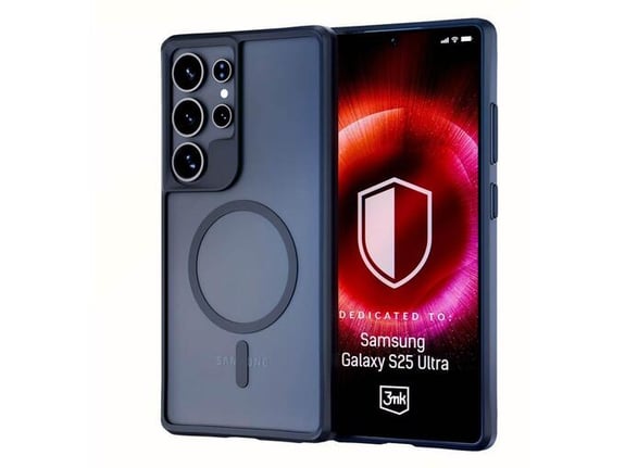 3MK silikonski ovitek Satin Armor za Samsung Galaxy S25 Ultra 5G, prozorno črna