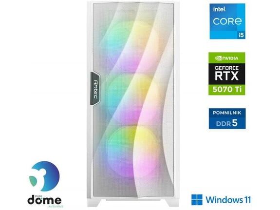 ANNI gaming namizni računalnik Gamer Extreme i5-14400F/32GB/2TB SSD/Windows 11 Home/RTX 5070 Ti
