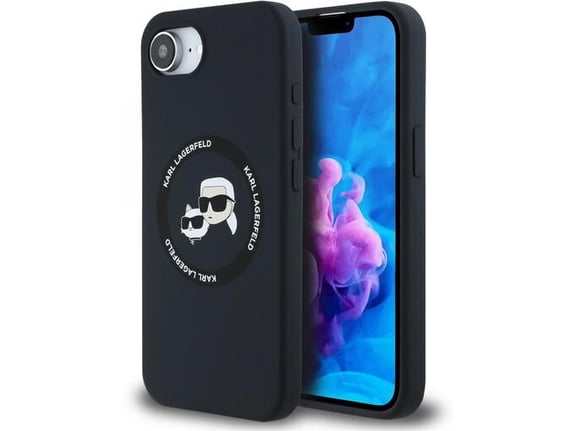 KARL LAGERFELD ovitek MagSafe za iPhone 16e, črna, KLHMPSE4SKCHTCK