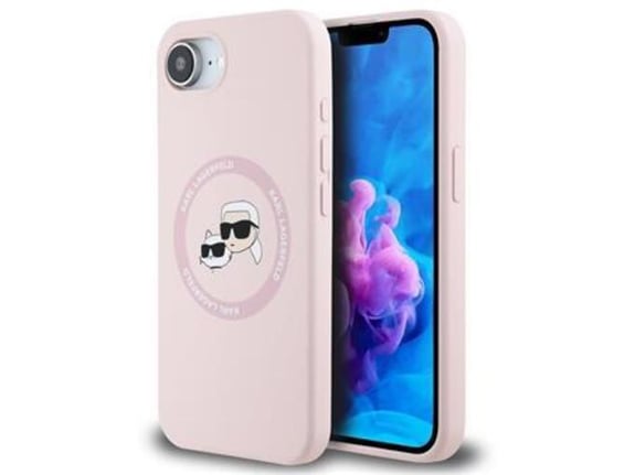 KARL LAGERFELD ovitek MagSafe za iPhone 16e, roza, KLHMPSE4SKCHTCP