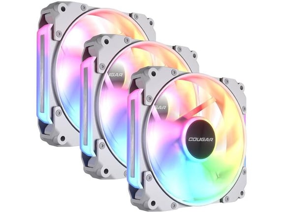 COUGAR GAMING univerzalni modularni ventilator, Cougar apolar 120 argb elite, pakiranje 3 kos, bela CF-APR12HW3-RGB