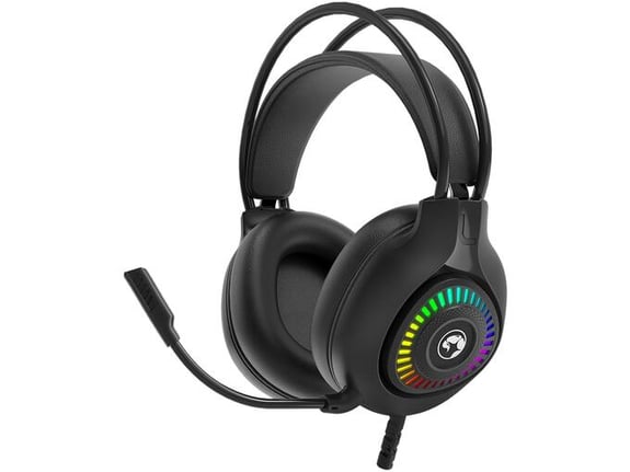 MARVO naglavne žične gaming slušalke z mikrofonom H8325, črna