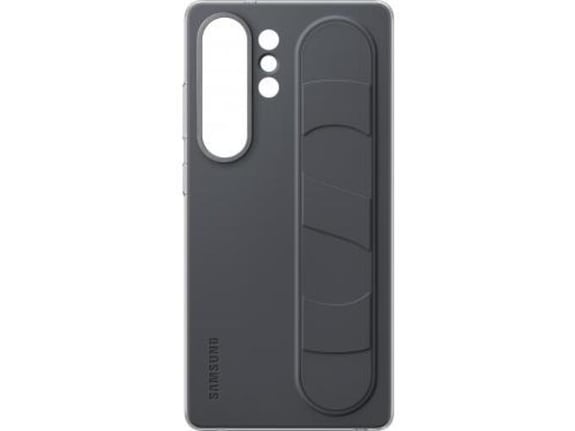 SAMSUNG ovitek za silikonski Standing Grip Case Samsung Galaxy S25 Ultra 5G, črn
