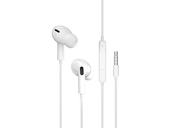 Jellico slušalke EP3A s 3,5 mm vtičem in mikrofonom s silikonskimi čepki - bele