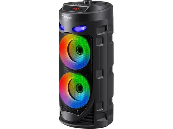 DEFENDER prenosni zvočnik Crashboom, 16 W, RGB, črna, 65085, + mikrofon