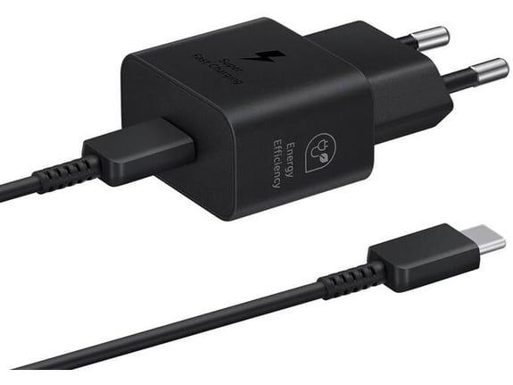 Samsung Original Samsung hišni polnilec - 25W GaN (PPS in PD 3.0), USB-C izhod, s kablom USB-C na USB-C