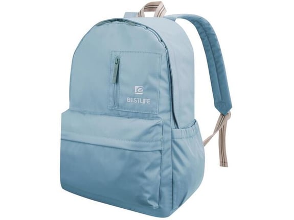 BESTLIFE Rainbow šolska torba, velik glavni predal, predali za tablice in prenosnike do 15,6” modra
