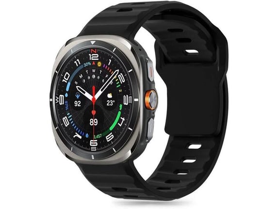 ONASI Silikonski pašček za uro Samsung Galaxy Watch Ultra 47 mm - črn