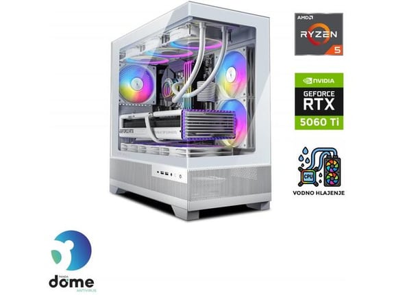 ANNI gaming namizni računalnik Gamer Advanced R5 9600X/16GB/2TB SSD/RTX 5060 Ti/bela