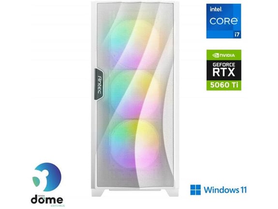 ANNI gaming namizni računalnik Gamer Extreme i7-14700F/32GB/2TB SSD/Windows 11 Home/RTX 5060 Ti/bela