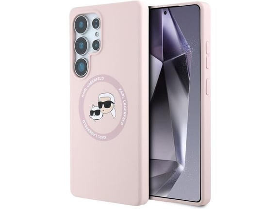 KARL LAGERFELD ovitek MagSafe za Samsung Galaxy S25 Ultra 5G, roza, KLHMS25LSKCHTCP