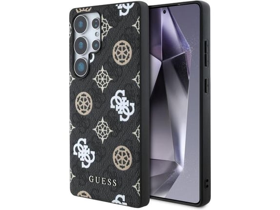 GUESS ovitek Stamp za Samsung Galaxy S25 Ultra 5G, črna, GUHMS25LP4PWPK