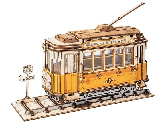 ROBOTIME 3D Puzzle, Model tramvaj, Lesena 3D sestavljanka 3D-TG505