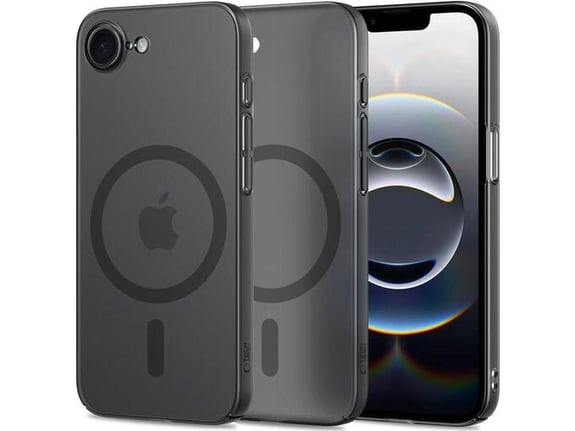 ONASI trdi ovitek Magslim za iPhone 16e, prozorna/črna