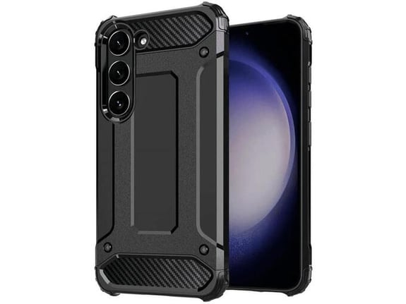 ONASI silikonski ovitek Carbon Armor za Samsung Galaxy S24 Ultra 5G, črna