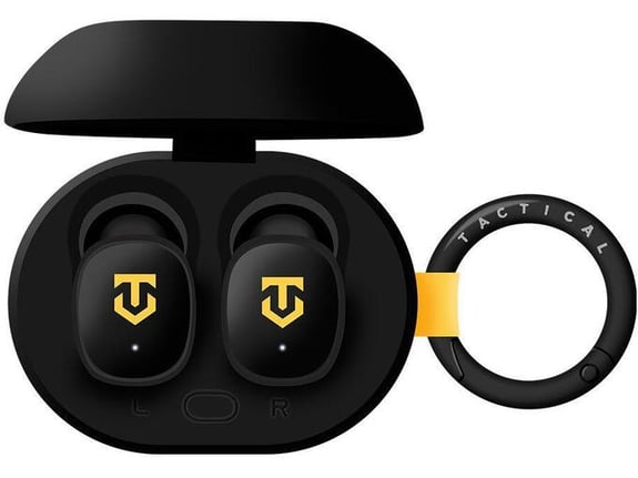 TACTICAL brezžične slušalke z mikrofonom BUG StrikePods, črna