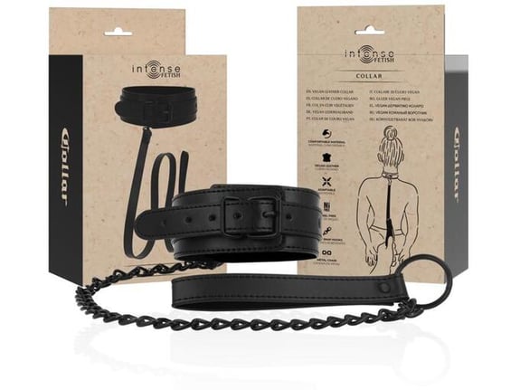 INTENSE FETISH Ovratnica S Povodcem Vegan Leather