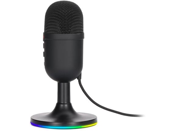 MARVO mic-06 rgb bk mikrofon črne barve