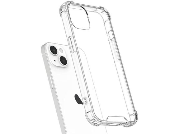 ONASI silikonski ovitek Antishock za iPhone 15 Plus, prozorna