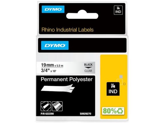 DYMO etiketa Rhino 622290, 19 mm, 5,5 m