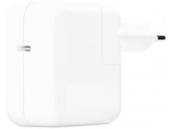 APPLE iPhone hišni adapter 220V MW2G3ZM/A QC PD 30W 3A vhod Type C - Original (EU Blister) - bel