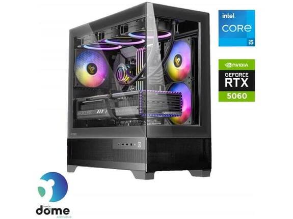ANNI gaming namizni računalnik Gamer Advanced i5-14400F/16GB/1TB SSD/RTX 5060/črna