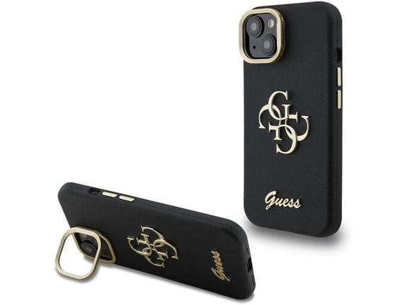 GUESS ovitek Cam Stand za iPhone 14, črna, GUHCP14SPCS4GSK