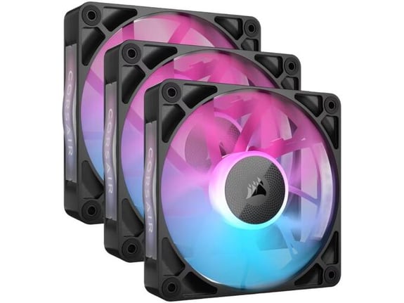 CORSAIR ventilator RX iCUE Link RX120 RGB, 120mm, RGB, 3kos, črn