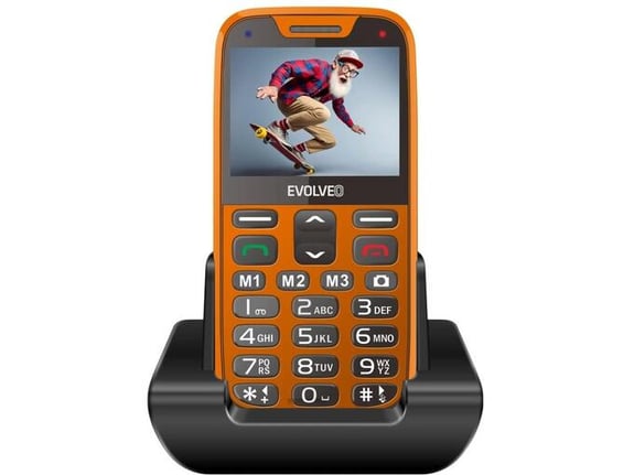 Evolveo Easyphone XR telefon na tipke za starejše - oranžen