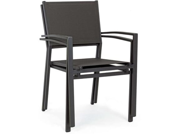 BIZZOTTO vrtni stol Hilde, aluminij, siva