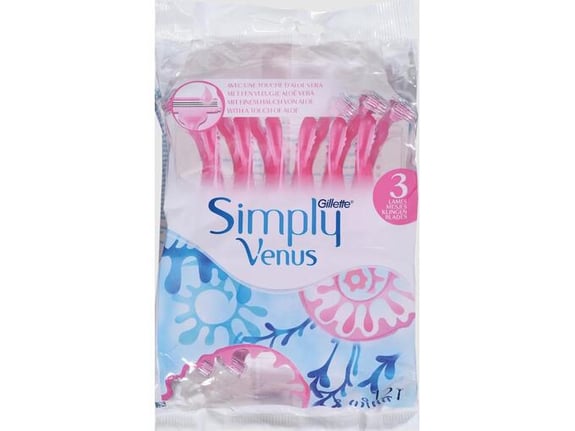 GILLETTE ženski brivnik za enkratno uporabo Simply Venus, 12 kos, 7702018070732