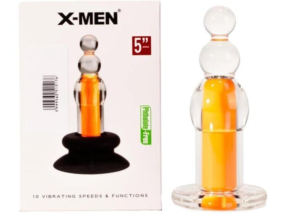 XMEN Vibracijski Analni Čep X-men Orange Clear