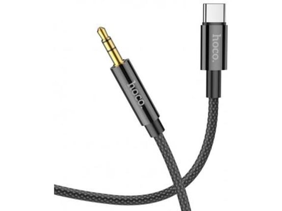 HOCO AUX kabel UPA19 iz Type C na 3.5 mm (1m) črn
