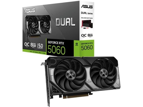 ASUS grafična kartica GeForce RTX 5060 OC Edition 8GB GDDR7, 90YV0N12-M0NA00