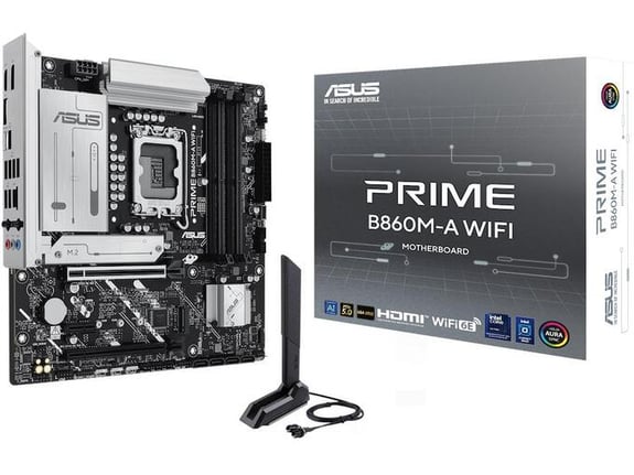 ASUS matična plošča PRIME B860M-A WIFI, LGA1851, mATX, WiFi 6E, Bluetooth 90MB1JY0-M0EAY0