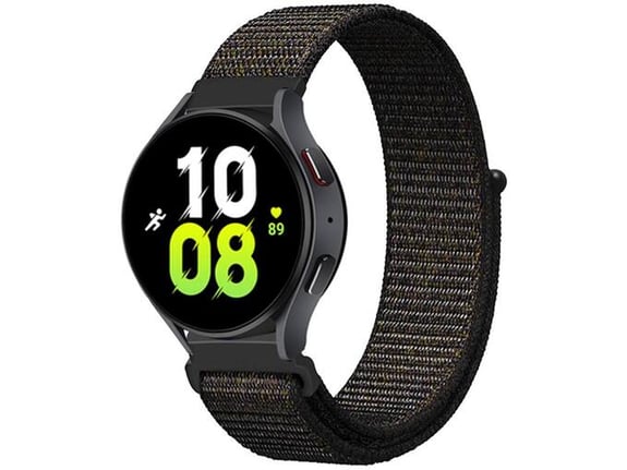 CHAMELEON najlonski pasček za pametno uro, 22mm, črno-rjava