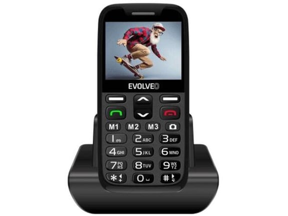 EVOLVEO telefon na tipke Easyphone XR, črna