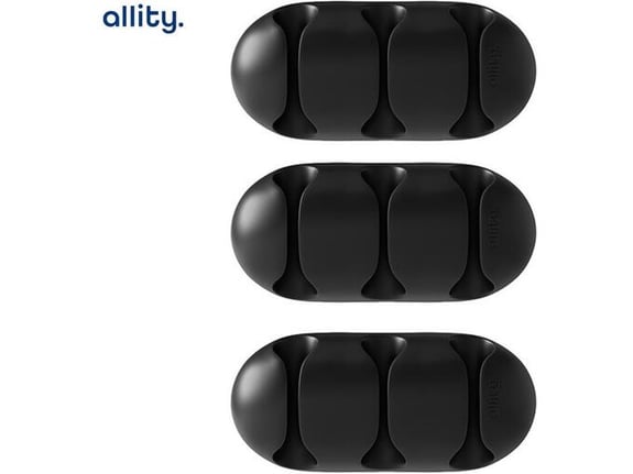 ALLITY organizator kablov ASA-400, črna, 3 kos