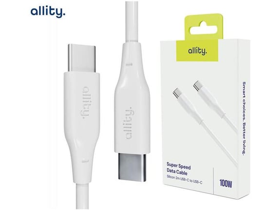 ALLITY USB kabel, USB-C/USB-C, 2m, AUC-02