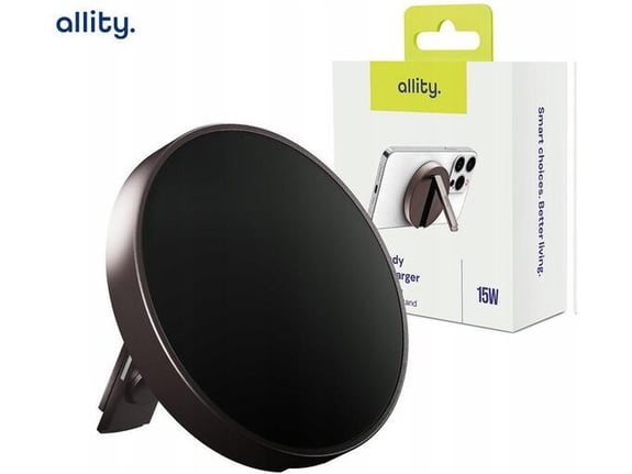 ALLITY brezžični polnilec AWC-210-15WMS, 2v1, siva (Graphite)