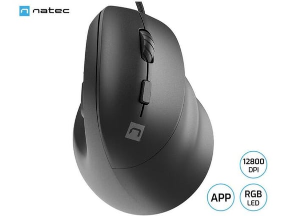 NATEC žična vertikalna miška Crake 2 Pro