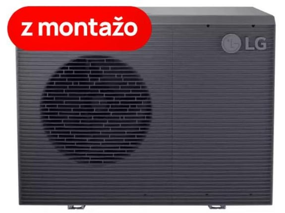 LG toplotna črpalka zrak/voda z montažo Therma V R32 Monoblok S II HM071MRS.UA40, 7 kW